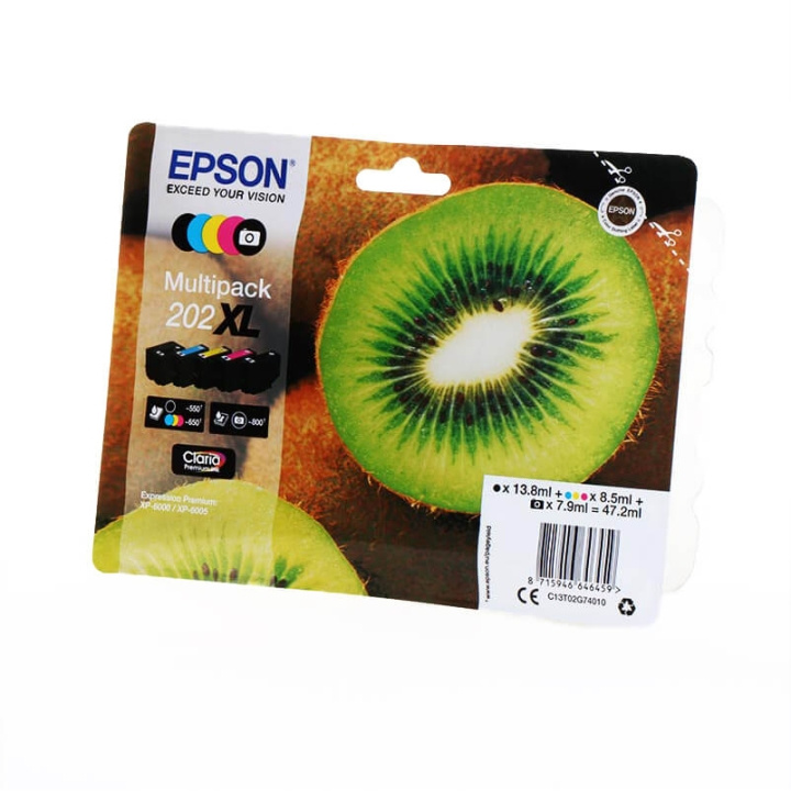 EPSON Musteet C13T02G74010 202XL Multipack Kiwi ryhmässä TIETOKOONET & TARVIKKEET / Tulostimet & Tarvikkeet / Musteet ja väriaineet / Mustepatruunat / Epson @ TP E-commerce Nordic AB (C26678)