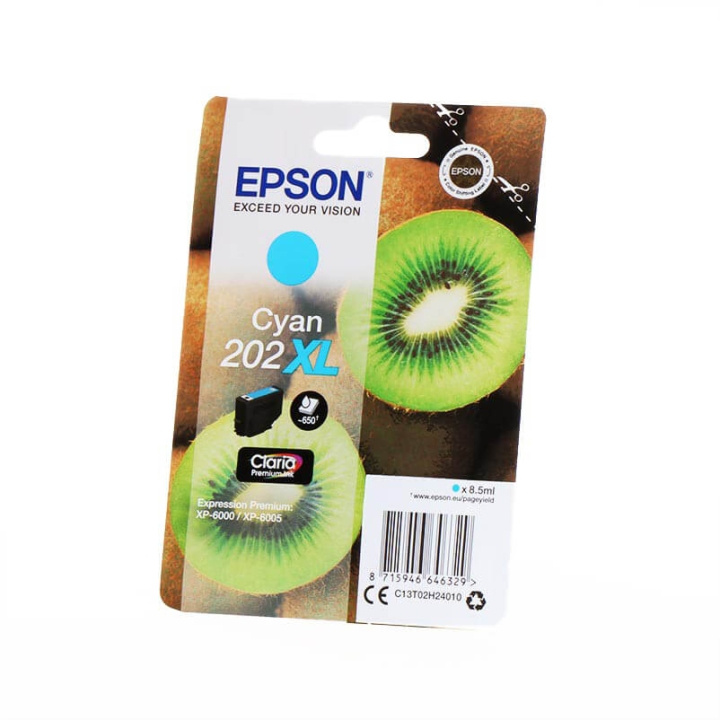 EPSON Musteet C13T02H24010 202XL Cyan Kiwi ryhmässä TIETOKOONET & TARVIKKEET / Tulostimet & Tarvikkeet / Musteet ja väriaineet / Mustepatruunat / Epson @ TP E-commerce Nordic AB (C26679)