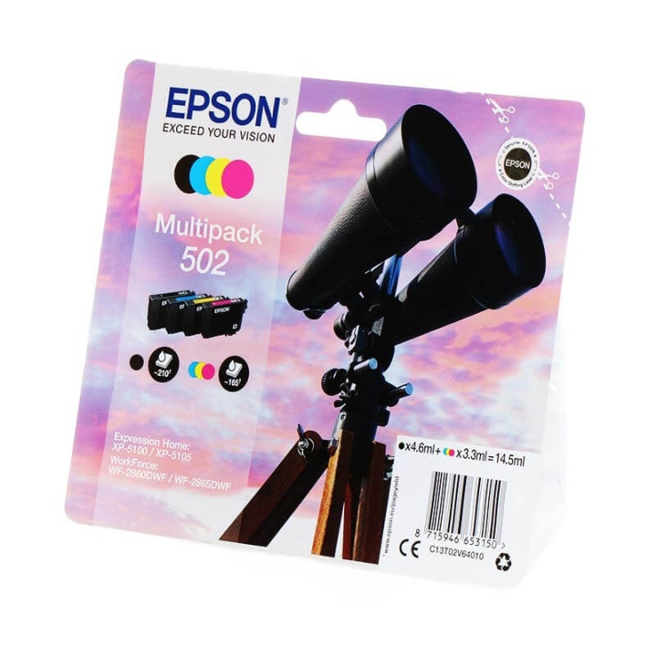 EPSON Musteet C13T02V64010 502 Multipack Binoculars ryhmässä TIETOKOONET & TARVIKKEET / Tulostimet & Tarvikkeet / Musteet ja väriaineet / Mustepatruunat / Epson @ TP E-commerce Nordic AB (C26684)