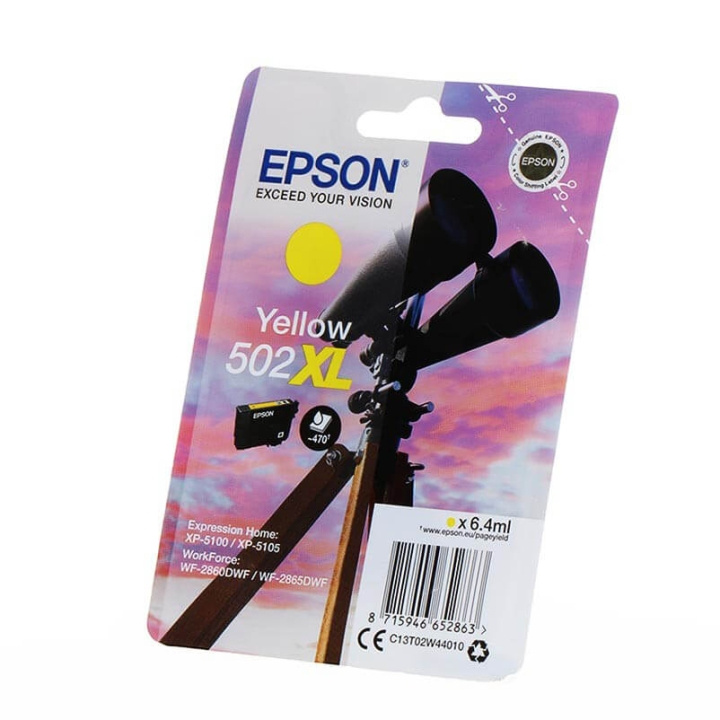EPSON Musteet C13T02W44010 502XL Keltainen Binoculars ryhmässä TIETOKOONET & TARVIKKEET / Tulostimet & Tarvikkeet / Musteet ja väriaineet / Mustepatruunat / Epson @ TP E-commerce Nordic AB (C26688)