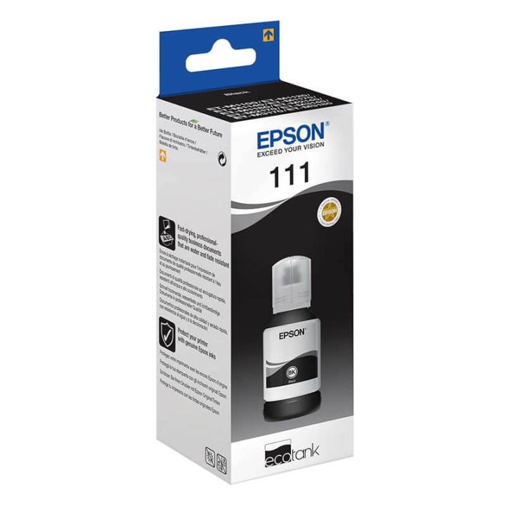 EPSON Musteet C13T03M140 111 Musta Ecotank ryhmässä TIETOKOONET & TARVIKKEET / Tulostimet & Tarvikkeet / Musteet ja väriaineet / Mustepatruunat / Epson @ TP E-commerce Nordic AB (C26695)