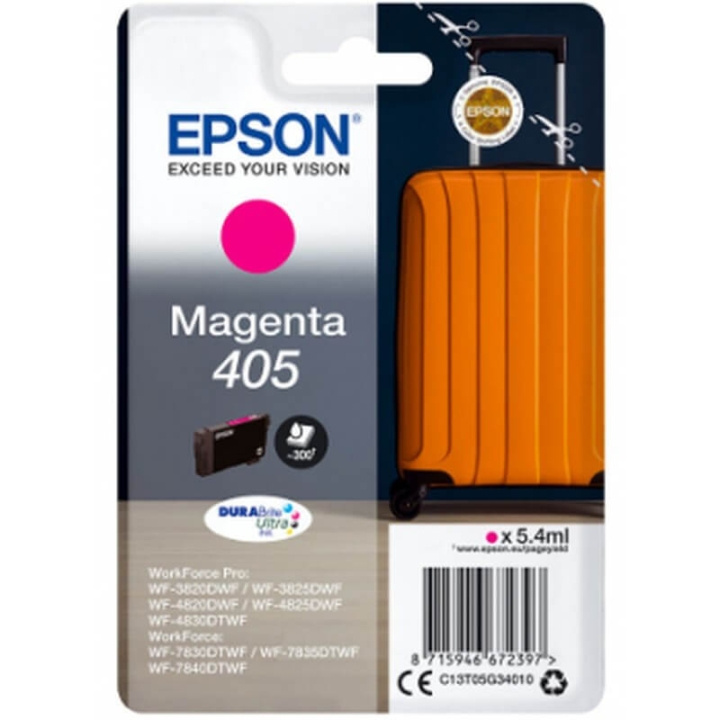 EPSON Musteet C13T05G34010 405 Magenta Suitcase ryhmässä TIETOKOONET & TARVIKKEET / Tulostimet & Tarvikkeet / Musteet ja väriaineet / Mustepatruunat / Epson @ TP E-commerce Nordic AB (C26711)