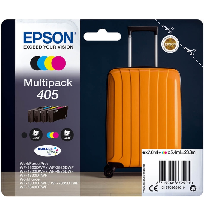 EPSON Musteet C13T05G64010 405 Multipack Suitcase ryhmässä TIETOKOONET & TARVIKKEET / Tulostimet & Tarvikkeet / Musteet ja väriaineet / Mustepatruunat / Epson @ TP E-commerce Nordic AB (C26713)