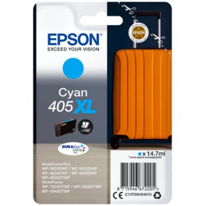 EPSON Musteet C13T05H24010 405XL Cyan Suitcase ryhmässä TIETOKOONET & TARVIKKEET / Tulostimet & Tarvikkeet / Musteet ja väriaineet / Mustepatruunat / Epson @ TP E-commerce Nordic AB (C26715)