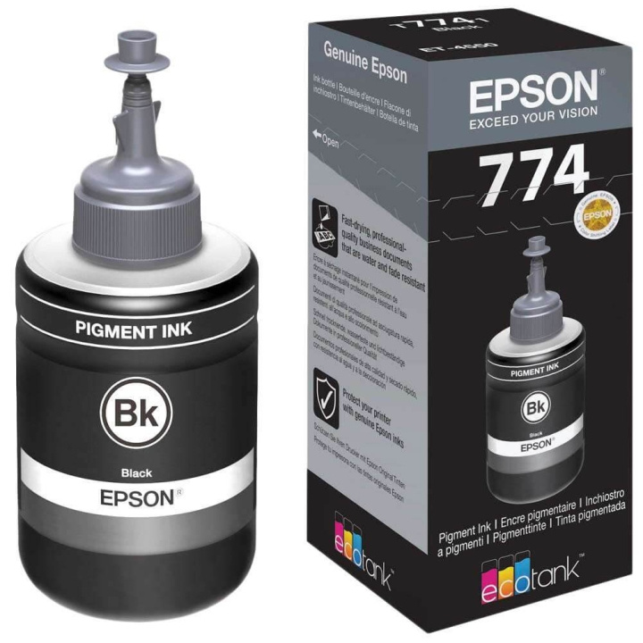 EPSON Musteet C13T774140 774 Musta Ecotank ryhmässä TIETOKOONET & TARVIKKEET / Tulostimet & Tarvikkeet / Musteet ja väriaineet / Mustepatruunat / Epson @ TP E-commerce Nordic AB (C26720)