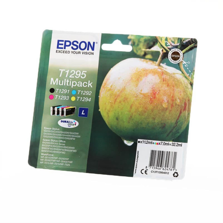 EPSON Musteet C13T12954012 T1295 Multipack Apple ryhmässä TIETOKOONET & TARVIKKEET / Tulostimet & Tarvikkeet / Musteet ja väriaineet / Mustepatruunat / Epson @ TP E-commerce Nordic AB (C26757)