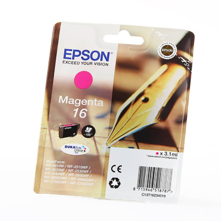 EPSON Musteet C13T16234012 16 Magenta Crossword ryhmässä TIETOKOONET & TARVIKKEET / Tulostimet & Tarvikkeet / Musteet ja väriaineet / Mustepatruunat / Epson @ TP E-commerce Nordic AB (C26765)