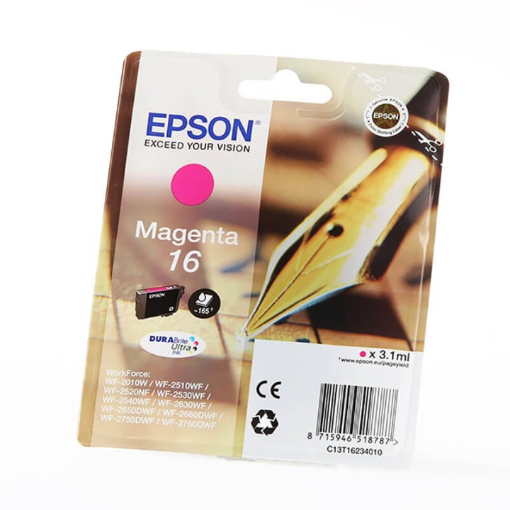 EPSON Musteet C13T16234012 16 Magenta Crossword ryhmässä TIETOKOONET & TARVIKKEET / Tulostimet & Tarvikkeet / Musteet ja väriaineet / Mustepatruunat / Epson @ TP E-commerce Nordic AB (C26765)