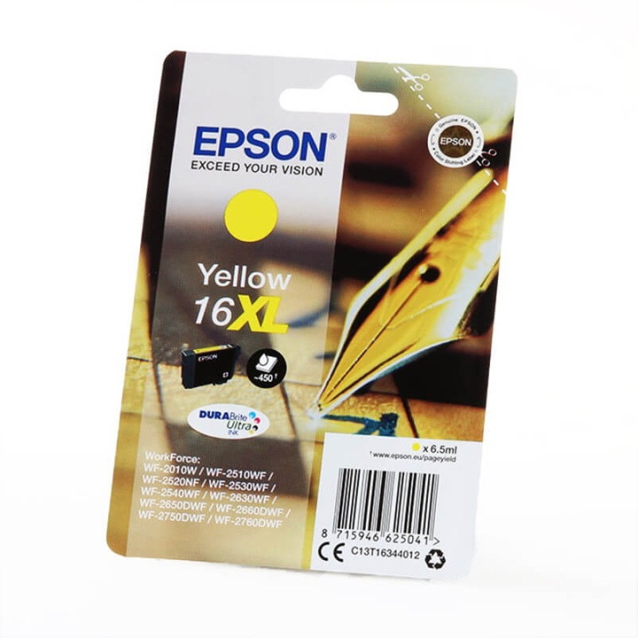 EPSON Musteet C13T16344012 16XL Keltainen Crossword ryhmässä TIETOKOONET & TARVIKKEET / Tulostimet & Tarvikkeet / Musteet ja väriaineet / Mustepatruunat / Epson @ TP E-commerce Nordic AB (C26771)