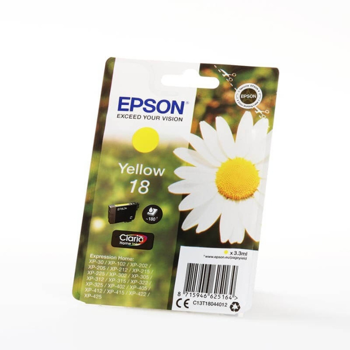 EPSON Musteet C13T18044012 18 Keltainen Daisy ryhmässä TIETOKOONET & TARVIKKEET / Tulostimet & Tarvikkeet / Musteet ja väriaineet / Mustepatruunat / Epson @ TP E-commerce Nordic AB (C26776)