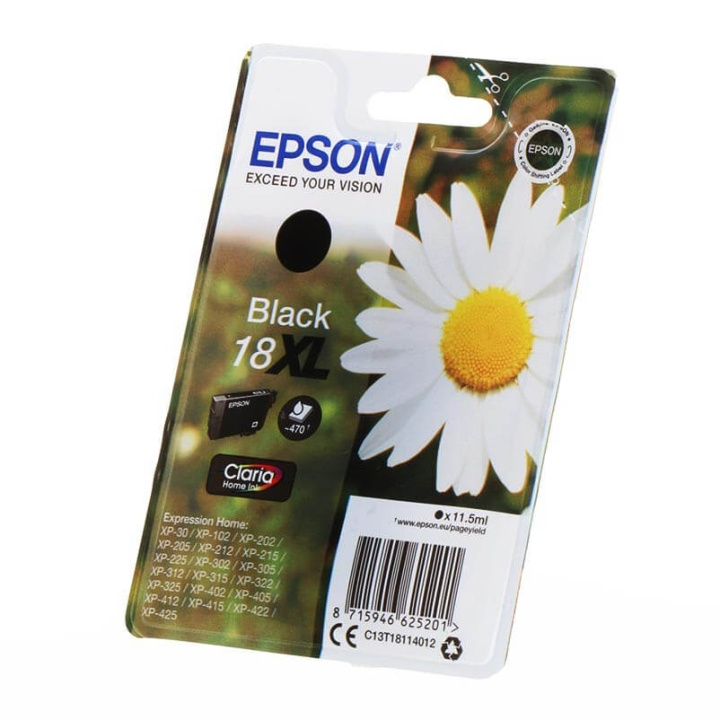 EPSON Musteet C13T18114012 18XL Musta Daisy ryhmässä TIETOKOONET & TARVIKKEET / Tulostimet & Tarvikkeet / Musteet ja väriaineet / Mustepatruunat / Epson @ TP E-commerce Nordic AB (C26778)