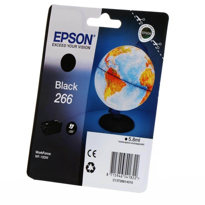 EPSON Musteet C13T26614010 266 Musta Globe ryhmässä TIETOKOONET & TARVIKKEET / Tulostimet & Tarvikkeet / Musteet ja väriaineet / Mustepatruunat / Epson @ TP E-commerce Nordic AB (C26794)
