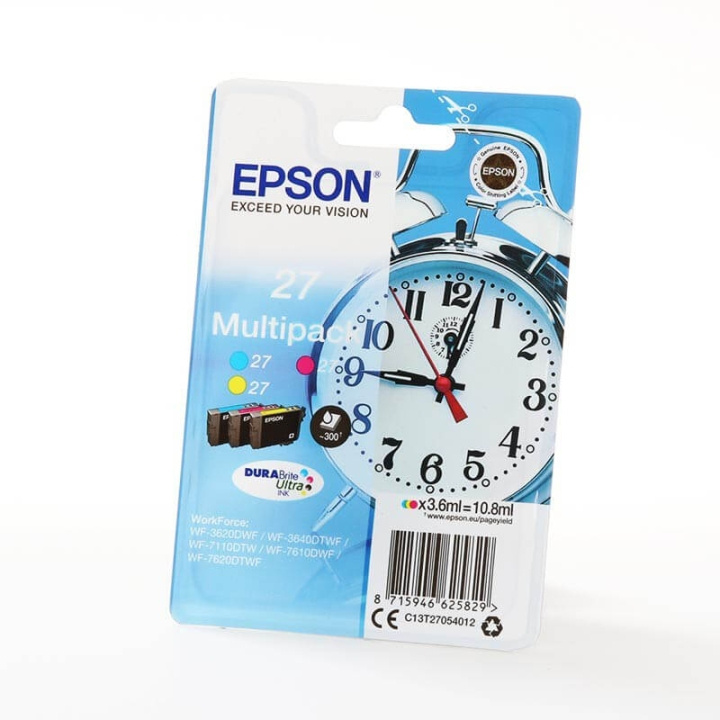 EPSON Musteet C13T27054012 27 Multipack Alarm Clock ryhmässä TIETOKOONET & TARVIKKEET / Tulostimet & Tarvikkeet / Musteet ja väriaineet / Mustepatruunat / Epson @ TP E-commerce Nordic AB (C26800)
