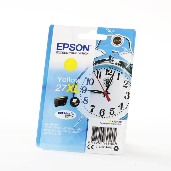 EPSON Musteet C13T27144012 27XL Keltainen Alarm Clock ryhmässä TIETOKOONET & TARVIKKEET / Tulostimet & Tarvikkeet / Musteet ja väriaineet / Mustepatruunat / Epson @ TP E-commerce Nordic AB (C26804)