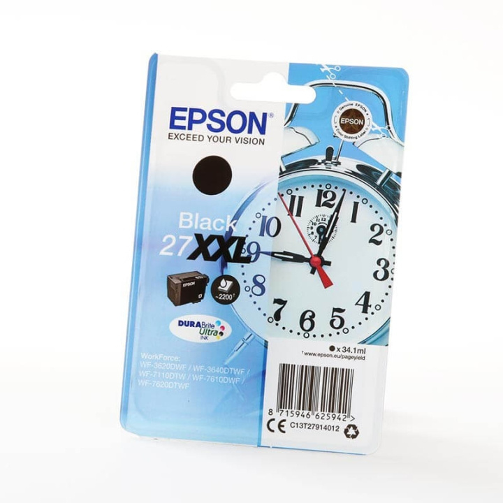 Epson Musteet C13T27914012 27XXL Musta Alarm Clock ryhmässä TIETOKOONET & TARVIKKEET / Tulostimet & Tarvikkeet / Musteet ja väriaineet / Mustepatruunat / Epson @ TP E-commerce Nordic AB (C26806)
