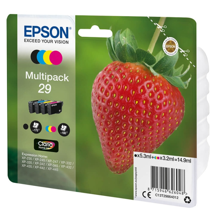 EPSON Musteet C13T29864012 29 Multipack Strawberry ryhmässä TIETOKOONET & TARVIKKEET / Tulostimet & Tarvikkeet / Musteet ja väriaineet / Mustepatruunat / Epson @ TP E-commerce Nordic AB (C26811)