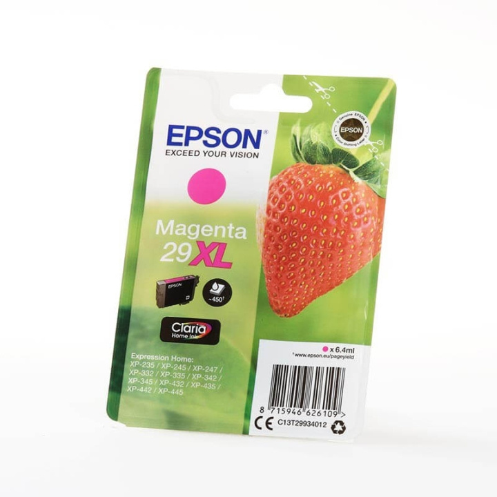 Epson Musteet C13T29934012 29XL Magenta Strawberry ryhmässä TIETOKOONET & TARVIKKEET / Tulostimet & Tarvikkeet / Musteet ja väriaineet / Mustepatruunat / Epson @ TP E-commerce Nordic AB (C26814)