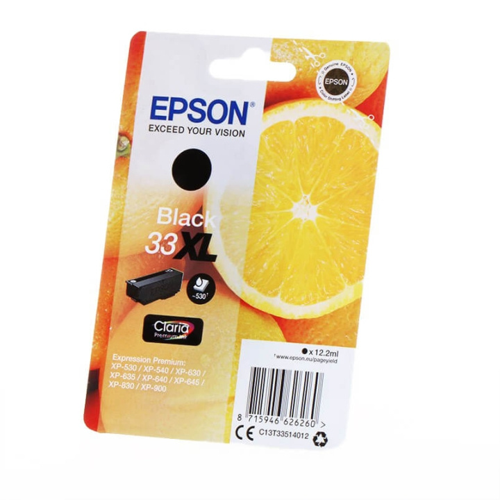 EPSON Musteet C13T33514012 33XL Musta Oranges ryhmässä TIETOKOONET & TARVIKKEET / Tulostimet & Tarvikkeet / Musteet ja väriaineet / Mustepatruunat / Epson @ TP E-commerce Nordic AB (C26822)