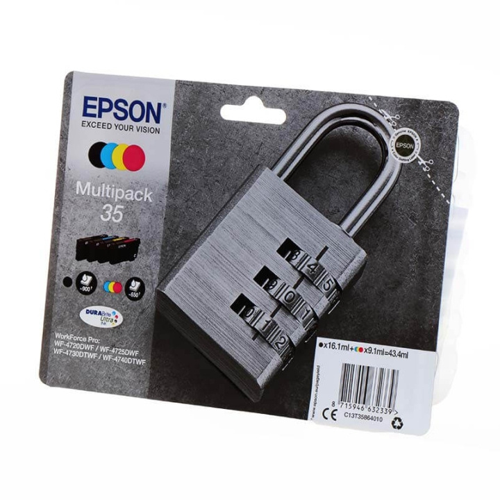 EPSON Musteet C13T35864010 35 Multipack Padlock ryhmässä TIETOKOONET & TARVIKKEET / Tulostimet & Tarvikkeet / Musteet ja väriaineet / Mustepatruunat / Epson @ TP E-commerce Nordic AB (C26836)