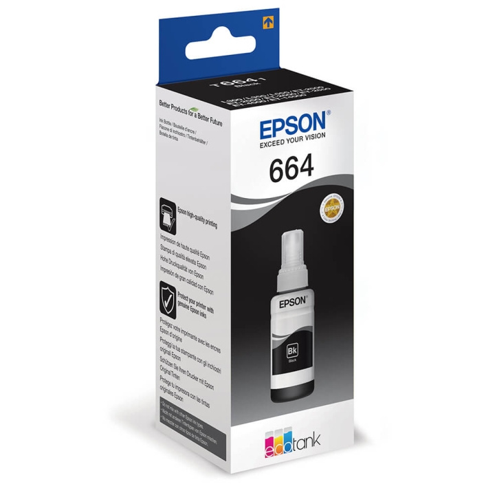 Epson Musteet C13T664140 664 Musta Ecotank ryhmässä TIETOKOONET & TARVIKKEET / Tulostimet & Tarvikkeet / Musteet ja väriaineet / Mustepatruunat / Epson @ TP E-commerce Nordic AB (C26849)