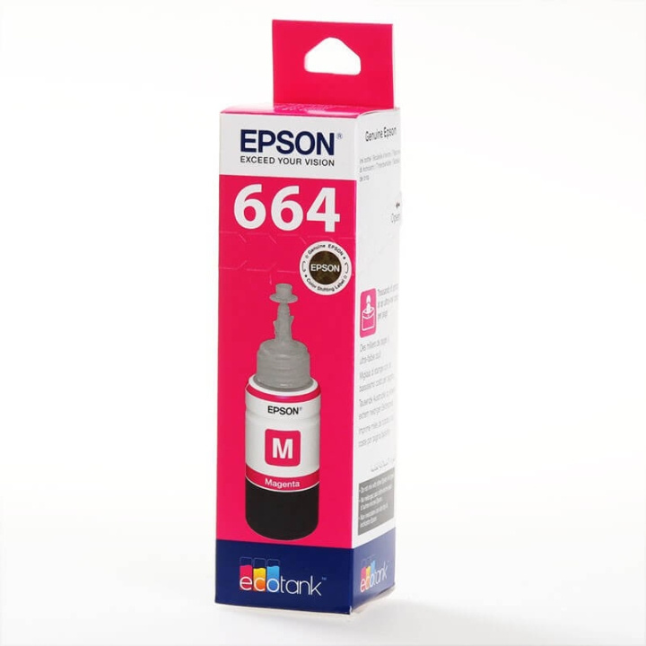 EPSON Musteet C13T664340 664 Magenta Ecotank ryhmässä TIETOKOONET & TARVIKKEET / Tulostimet & Tarvikkeet / Musteet ja väriaineet / Mustepatruunat / Epson @ TP E-commerce Nordic AB (C26851)