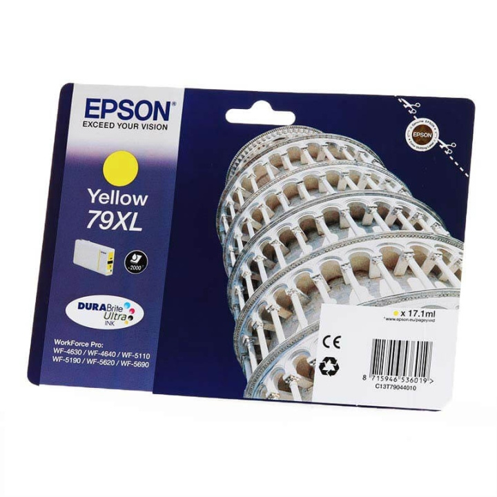 EPSON Musteet C13T79044010 79XL Keltainen Tower of Pisa ryhmässä TIETOKOONET & TARVIKKEET / Tulostimet & Tarvikkeet / Musteet ja väriaineet / Mustepatruunat / Epson @ TP E-commerce Nordic AB (C26872)