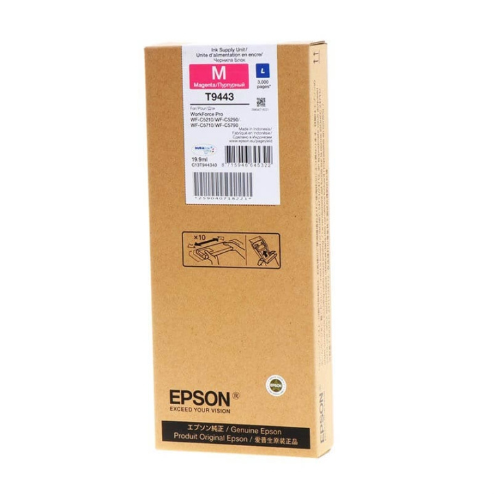 EPSON Musteet C13T944340 T9443 Magenta ryhmässä TIETOKOONET & TARVIKKEET / Tulostimet & Tarvikkeet / Musteet ja väriaineet / Mustepatruunat / Epson @ TP E-commerce Nordic AB (C26882)