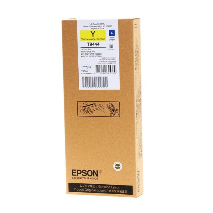 EPSON Musteet C13T944440 T9444 Keltainen ryhmässä TIETOKOONET & TARVIKKEET / Tulostimet & Tarvikkeet / Musteet ja väriaineet / Mustepatruunat / Epson @ TP E-commerce Nordic AB (C26883)