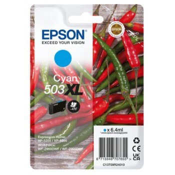 EPSON Ink C13T09R24010 503XL Cyan Chili ryhmässä TIETOKOONET & TARVIKKEET / Tulostimet & Tarvikkeet / Musteet ja väriaineet / Mustepatruunat / Epson @ TP E-commerce Nordic AB (C26938)