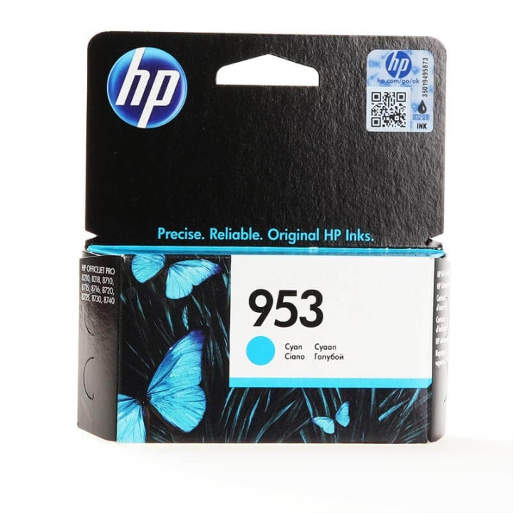HP Musteet F6U12AE 953 Cyan ryhmässä TIETOKOONET & TARVIKKEET / Tulostimet & Tarvikkeet / Musteet ja väriaineet / Toner / HP @ TP E-commerce Nordic AB (C26983)