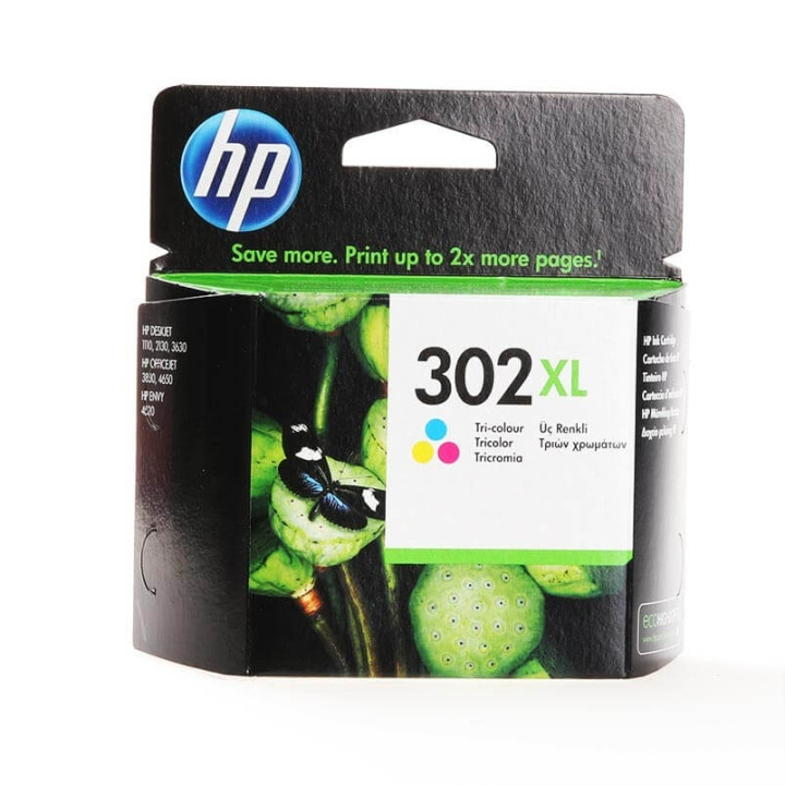 HP Musteet F6U67AE 302XL Tri-colour ryhmässä TIETOKOONET & TARVIKKEET / Tulostimet & Tarvikkeet / Musteet ja väriaineet / Toner / HP @ TP E-commerce Nordic AB (C26991)