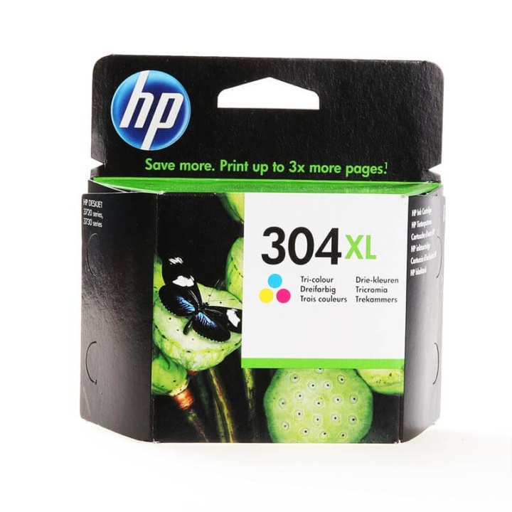 HP Musteet N9K07AE 304XL Tri-colour ryhmässä TIETOKOONET & TARVIKKEET / Tulostimet & Tarvikkeet / Musteet ja väriaineet / Toner / HP @ TP E-commerce Nordic AB (C27022)