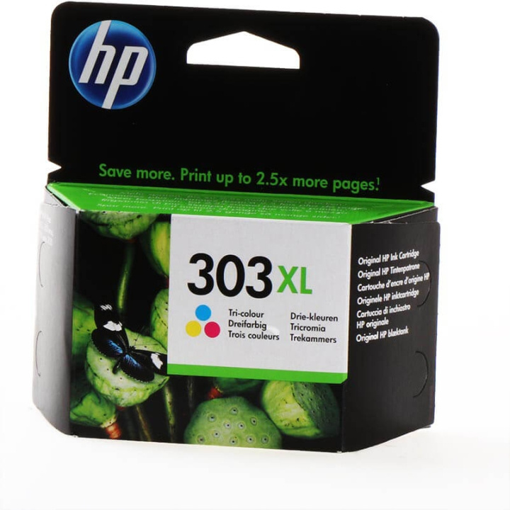 HP Musteet T6N03AE 303XL Tri-colour ryhmässä TIETOKOONET & TARVIKKEET / Tulostimet & Tarvikkeet / Musteet ja väriaineet / Toner / HP @ TP E-commerce Nordic AB (C27053)