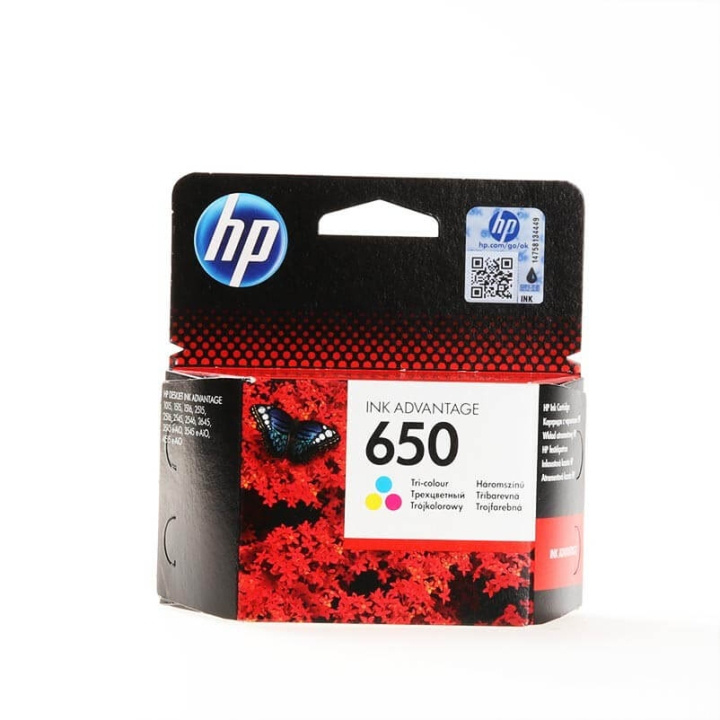HP Ink CZ102AE 650 Tri-colour ryhmässä TIETOKOONET & TARVIKKEET / Tulostimet & Tarvikkeet / Musteet ja väriaineet / Toner / HP @ TP E-commerce Nordic AB (C27057)