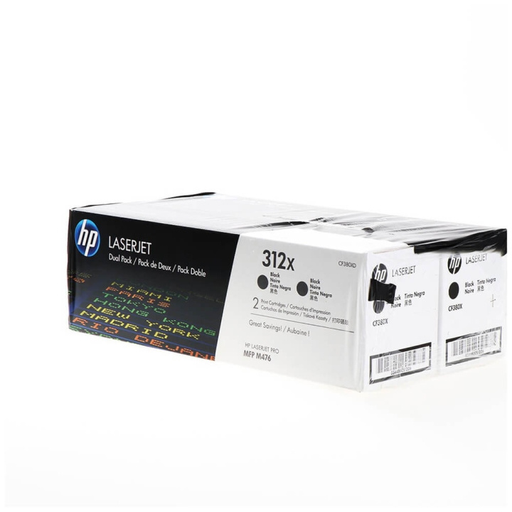 HP Toner CF380XD 312X Musta 2-pack ryhmässä TIETOKOONET & TARVIKKEET / Tulostimet & Tarvikkeet / Musteet ja väriaineet / Toner / HP @ TP E-commerce Nordic AB (C27070)