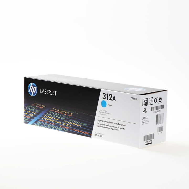 HP Toner CF381A 312A Cyan ryhmässä TIETOKOONET & TARVIKKEET / Tulostimet & Tarvikkeet / Musteet ja väriaineet / Toner / HP @ TP E-commerce Nordic AB (C27071)