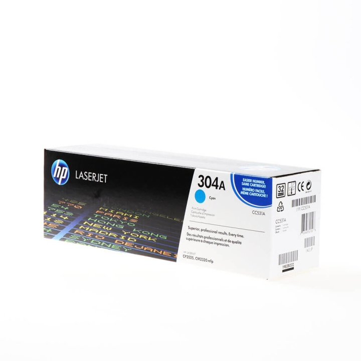 HP Toner CC531A 304A Cyan ryhmässä TIETOKOONET & TARVIKKEET / Tulostimet & Tarvikkeet / Musteet ja väriaineet / Toner / HP @ TP E-commerce Nordic AB (C27096)