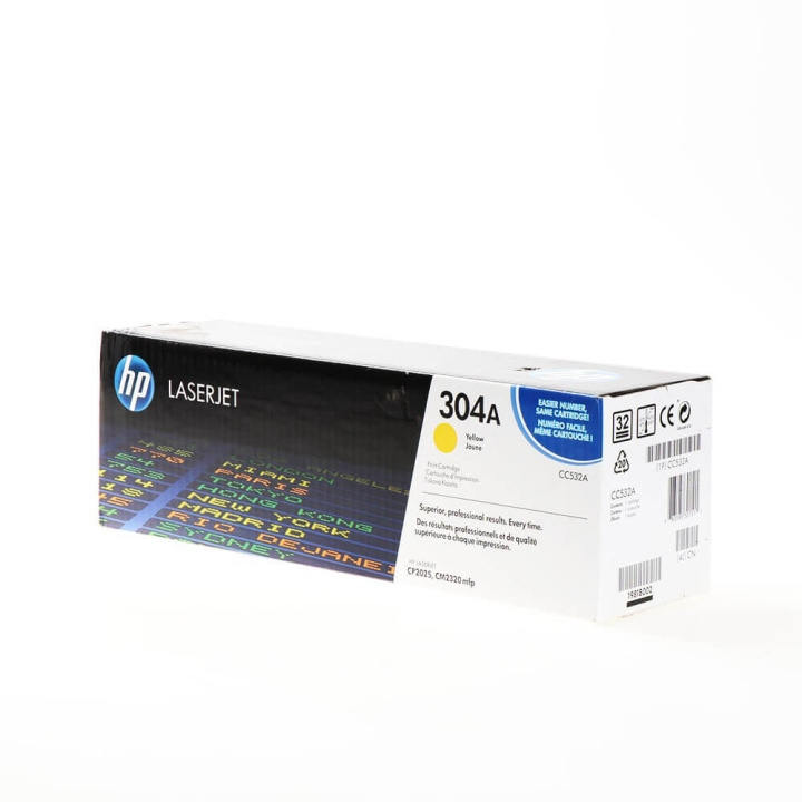 HP Värikasetti CC532A 304A Keltainen ryhmässä TIETOKOONET & TARVIKKEET / Tulostimet & Tarvikkeet / Musteet ja väriaineet / Toner / HP @ TP E-commerce Nordic AB (C27098)