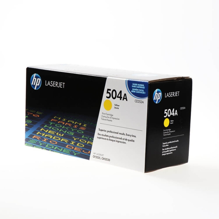 HP Toner CE252A 504A Keltainen ryhmässä TIETOKOONET & TARVIKKEET / Tulostimet & Tarvikkeet / Musteet ja väriaineet / Toner / HP @ TP E-commerce Nordic AB (C27104)