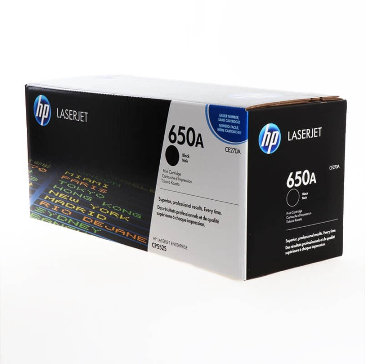 HP Toner CE270A 650A Musta ryhmässä TIETOKOONET & TARVIKKEET / Tulostimet & Tarvikkeet / Musteet ja väriaineet / Toner / HP @ TP E-commerce Nordic AB (C27115)