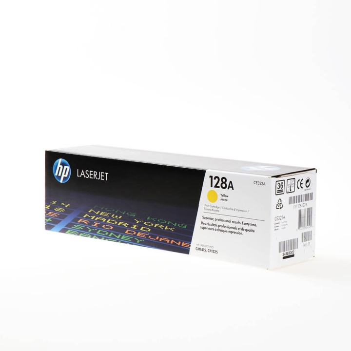 HP Toner CE322A 128A Keltainen ryhmässä TIETOKOONET & TARVIKKEET / Tulostimet & Tarvikkeet / Musteet ja väriaineet / Toner / HP @ TP E-commerce Nordic AB (C27133)