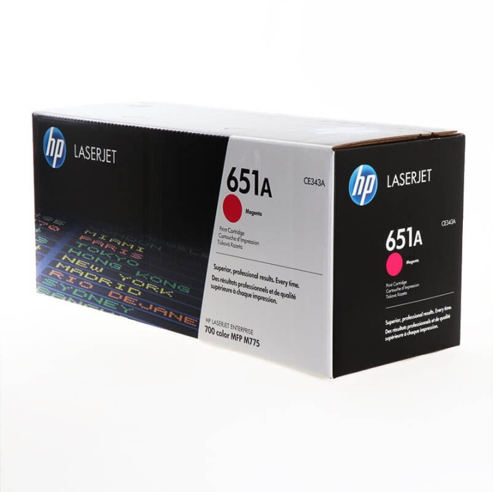 HP Toner CE343A 651A Magenta ryhmässä TIETOKOONET & TARVIKKEET / Tulostimet & Tarvikkeet / Musteet ja väriaineet / Toner / HP @ TP E-commerce Nordic AB (C27139)