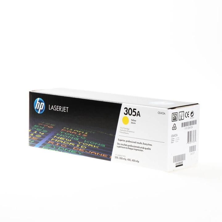 HP Toner CE412A 305A Keltainen ryhmässä TIETOKOONET & TARVIKKEET / Tulostimet & Tarvikkeet / Musteet ja väriaineet / Toner / HP @ TP E-commerce Nordic AB (C27153)