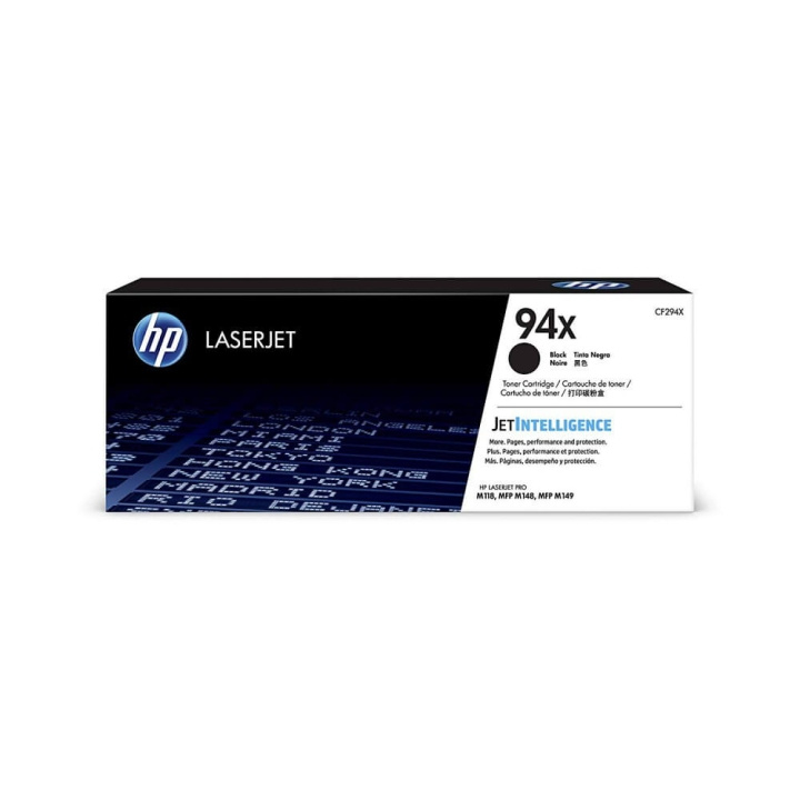 HP Toner CF294X 94X Musta ryhmässä TIETOKOONET & TARVIKKEET / Tulostimet & Tarvikkeet / Musteet ja väriaineet / Toner / HP @ TP E-commerce Nordic AB (C27213)