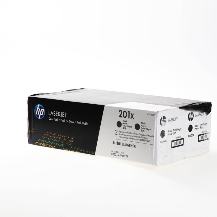 HP Toner CF400XD 201X Musta 2-pack ryhmässä TIETOKOONET & TARVIKKEET / Tulostimet & Tarvikkeet / Musteet ja väriaineet / Toner / HP @ TP E-commerce Nordic AB (C27245)