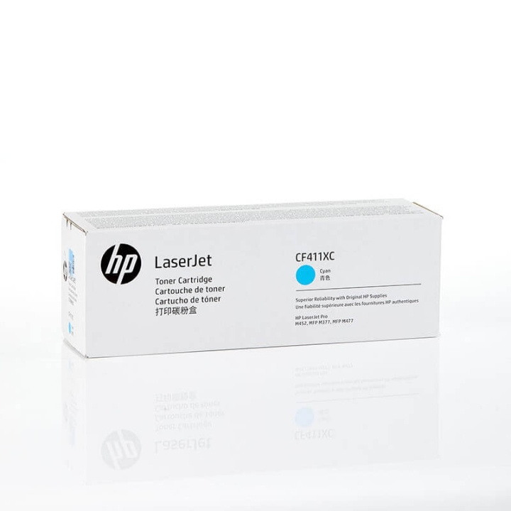 HP Toner CF411XC 410X Cyan Contract ryhmässä TIETOKOONET & TARVIKKEET / Tulostimet & Tarvikkeet / Musteet ja väriaineet / Toner / HP @ TP E-commerce Nordic AB (C27258)