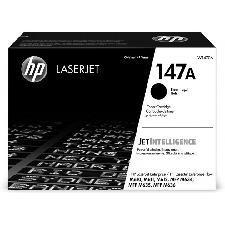 HP Toner W1470A 147A Musta ryhmässä TIETOKOONET & TARVIKKEET / Tulostimet & Tarvikkeet / Musteet ja väriaineet / Toner / HP @ TP E-commerce Nordic AB (C27303)