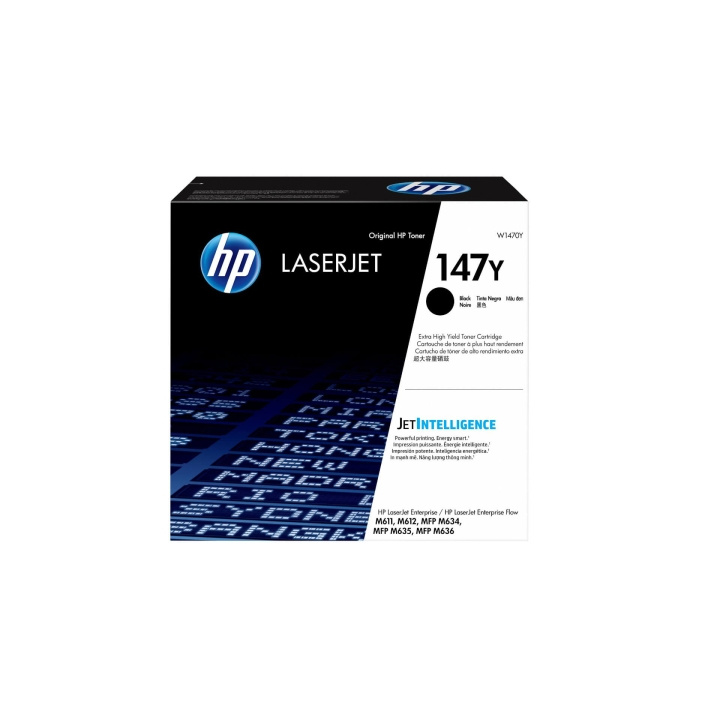 HP Toner W1470Y 147Y Black ryhmässä TIETOKOONET & TARVIKKEET / Tulostimet & Tarvikkeet / Musteet ja väriaineet / Toner / HP @ TP E-commerce Nordic AB (C27353)