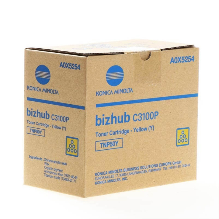 Konica Minolta Toner A0X5254 TNP50 Keltainen ryhmässä TIETOKOONET & TARVIKKEET / Tulostimet & Tarvikkeet / Musteet ja väriaineet / Toner / Konica Minolta @ TP E-commerce Nordic AB (C27419)