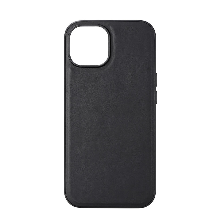 Buffalo Back cover Leather MagSeries iPhone 15 Black ryhmässä ÄLYPUHELIMET JA TABLETIT / Puhelimen suojakotelo / Apple / iPhone 15 @ TP E-commerce Nordic AB (C28559)